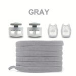 1 Pair Of Durable Polyester Elastic No-Tie Shoelaces With Secure Spring Buckles - Vibrant Colors, Stretchy & Non-Deformable For Sneakers And Casual Shoes, Casual Shoe Laces|Vibrant Shoelaces|Polyester Laces - Image 7