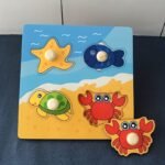 Children'S Hand Scratching Board, 3D Puzzle Wooden Toys, Children'S Baby Early Education Fruit Cognitive Puzzle Toys, Wooden Hand Scratching Board, As Halloween, Chrismas Gift - Image 9