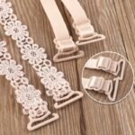 A Pair Of Hollow Lace Floral Bras With Invisible Shoulder Straps, Suitable For Women, Featuring Lace Cross-Back And Halter Design. - Image 6