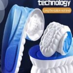 4D Sport Insoles Soft Breathable High-Elasticity Shock Absorption Running Shoe Pads For Men And Women - 4 Colors (Blue, Green, Yellow, White) With Hexagonal Patterns, Comfortable & Supportive Insole, Sports Insoles | Stylish Insoles | Flexible Insoles - Image 10