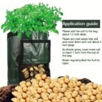 1Pc Potato Growing Bags, Durable Fabric Garden Planter Pots With Flap & Handle, Pots, Planters & Container Accessories, 7 Gallon 30X35Cm, - Image 2