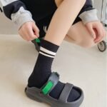 5 Pairs Black & White Unisex Socks, Trendy & Comfy Mid Tube Socks, Women'S Stockings & Hosiery - Image 2
