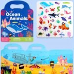 Reusable Sticker Books For Youngsters, Waterproof Double-Sided Design With Dinosaurs, Animals & Vehicles, Educational Toys, Mixed Colors, Paper Material, Perfect For Ages 3+ As Christmas, Halloween, Thanksgiving & New Year'S Gifts - Image 2