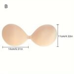 1 Pair Women'S Seamless Wireless Bra - Backless Push-Up Design, Non-Transparent Comfort Fit For Casual Attire, Hand Wash Only, Casual Attire Bra | Seamless Bra | Comfortable Fit - Image 5