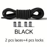 1Pair Tieless Elastic Shoe Laces, No Tie Shoelaces For Sneakers Casual Shoes Skate Shoes - Image 5