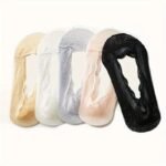 5 Pairs Women'S Invisible Boat Socks - Summer Thin Sole Anti-Slip No-Show Socks With Lace Trim, Breathable & Non-Slip For Casual & Formal Wear, Multi-Color Pack, Formal Sock Pairing - Image 7