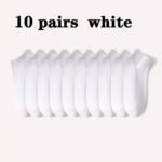 1/5/10/30 Pairs Simple Solid Socks, Soft & Lightweight Short Socks, Women'S Stockings & Hosiery - Image 12