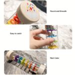 Wooden Rainstick Musical Instrument - Colorful Rain Sound Tube With Mallets For Hearing Enlightenment, Durable Plastic Rainstick For Outdoor Play, Festive Rainfall Sound Maker|Playful Rainstick Design|Multicolored Rainstick - Image 6