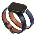 Double Tour Pu Leather Strap For Iwatch Ultra Band 49Mm 45Mm 42Mm 44Mm Series 8 7 6 Se 5 4 3 2 Iwatch 6 38Mm 40Mm Correa 41Mm - Image 15