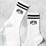 One Pair Of Women'S Striped Trendy Mid-Calf Socks Suitable For Sports, Casual Comfortable Breathable Long Socks - Image 6