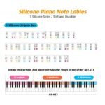 Silicone Piano Note Stickers - 88/61 Key Thin & Washable, Color-Coded For Easy Learning, Durable & Reusable, Perfect For Electronic Keyboards, Piano Accessories, Music Education, And Home Practice, Piano Accessories, Keyboard Learning Aid, Colorcoded Design, Washable Stickers - Image 5