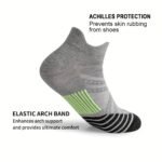 Acefine 6Pairs Men'S Compression Athletic Socks, Casual Ear Lifting Running Socks, Mesh Breathable Moisture Wicking Sweat Wicking Sports Socks - Image 8