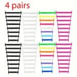 16Pcs No Tie Elastic Shoe Laces For Adults - Black & White Silicone Tieless Laces For Sneakers - Durable, Comfortable, And Hassle-Free Design - Image 9