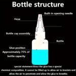 1Pc Multi-Purpose Quick-Dry Adhesive Glue, Strong Bonding Sealant For Plastic/Glass/Metal/Ceramic/Wood/Rubber/Stone, Bottle Container, Single Pack, Glass Glue Heavy Duty Clear Waterproof - Image 4
