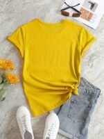 New York Letter Print T-Shirt, Short Sleeve Crew Neck Casual Top For Summer & Spring, Women'S Clothing - Image 4