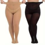 Two Packs Of Women'S Large Size Super Elastic Skin-Tight Tights - Image 2