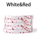 1 Pair Ink Splashing Lazy Free Tie Elastic Shoelaces, Elastic Multicolor Shoelaces With 4Pcs Metal Press Buckles - Image 9
