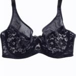 Plus Size Sexy Lace Mesh Underwire Bra For Women - Breathable, Non-Padded With Floral Print Detail, Thin Bottom, Steel Ring