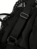 Plus Size Wedding Sexy Bra, Women'S Plus Floral Lace Crisscross Front Scalloped Trim Bralette - Image 8