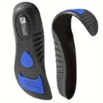 1 Pair Cosylee High-Elasticity Arch Support Insoles For Running Shoes - Durable Eva Material, Black With Blue Accents, Textured Comfort Design, Ideal For Sports & Casual Footwear, Shoe Accessories - Image 3