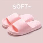 Unisex Casual Eva Slippers, Soft Open Toe Slip-On Flat Heel Sandals, Comfortable All-Season Indoor Home Summer Bath Shoes, Solid Color - Image 4