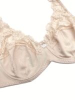 Plus Size Sexy Bra, Women'S Plus Contrast Lace Underwire Full Cover Mini Bow Light Bra - Image 7