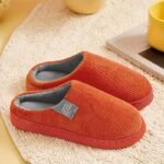 Cozy Women'S Indoor Slippers - Soft Fabric Lining, Ribbed Texture, Eva Sole, Easy Slip-On, All-Season Comfort In Yellow, Pink, Green, Beige & Blue, House Slippers - Image 3