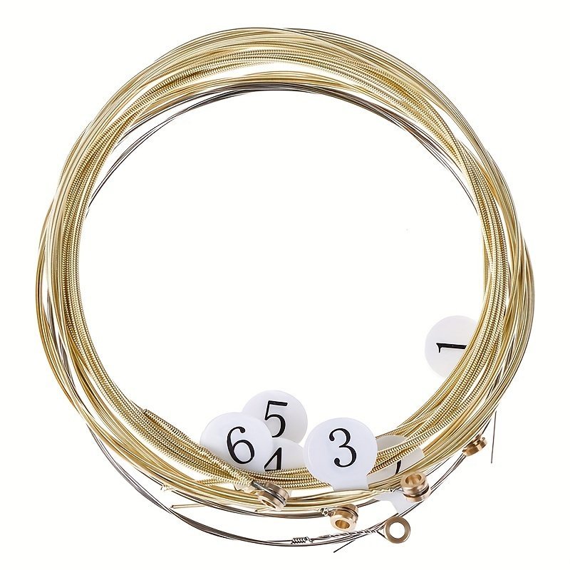 product-Fancyalgo-VirtualModelMatting-15a105d792049f2e8ec85ca774fd6c02.jpg 1 Set 6Pcs Practice Nickel Plated Steel Guitar String For Acoustic Guitar - Image 1