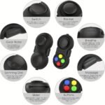 8-Function Fidget Game Controller, Rubberized Stress Relief Handheld Gadget With Lanyard, Multi-Color Plastic, Focus Toy For Anxiety Reduction - Image 6