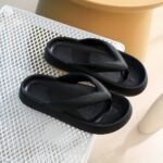 Wholesale Women'S Soft Sole Slides - Eva Flip-Flops With Thick Cushioned Insoles, All-Season Indoor/Outdoor Beach Slippers In Beige, White, Yellow, Pink, Black, Orange, Light Green, And Light Blue, Indoor Slippers | Stylish Slippers | Eva Material - Image 21