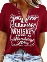 European And American Women'S Plus Size Fashion Casual Vacation T-Shirt Top