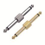 1/4 Inch Male To 1/4 Inch Male Golden-Plated Adapter 6.35 Mm Monochrome Nickel -Plated Plug 6.5M-6.5M Power Amplifier Electronic Organ Audio Connector