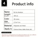 1Pair Rhinestone Decor No-Tie Shoelaces With Buckle, Polyester Fashionable Accessories For Sneakers - Image 2