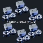 Pack Of 6 Small Square Box Copper Wire Lights Mini Led Fairy Light Battery Powered Copper Wire Lights Silvery Wire Christmas String Lights With 3 Modes Flashing For Bedroom Party Indoor Valentine'S Day Easter Wreath Decoration, Warm Color / White / Color - Image 11