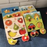 Children'S Hand Scratching Board, 3D Puzzle Wooden Toys, Children'S Baby Early Education Fruit Cognitive Puzzle Toys, Wooden Hand Scratching Board, As Halloween, Chrismas Gift