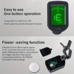 1Pc Accurate Clip-On Guitar Tuner With 360-Degree Rotatable Digital Display - Ideal For Acoustic Guitar, Ukulele, Bass, Violin, Banjo And Chromatic, Includes 10 Guitar Picks (Random Color) For Ultimate Convenience - Image 10