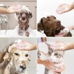 Soft Dog Shampoo Massager Bath Brush With Detachable Head & Soft Bristles - Gentle Pet Grooming Shower Brush For Sensitive Light Beige, Easy-Clean Design, Multi-Color Options (Pink, Blue, Yellow, Green, Turquoise) - Bath Time & Swimming Safety For Puppies & Dogs, Nontoxic Material, Puppy Care - Image 4