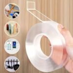 1/2/3/4/5/6Pcs Heavy Duty Double Sided Tapes, Reusable Strong Sticky Wall Tape Strips, Transparent Tapes, Poster Carpet Tapes For Pasting Items