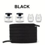 1 Pair Of Durable Polyester Elastic No-Tie Shoelaces With Secure Spring Buckles - Vibrant Colors, Stretchy & Non-Deformable For Sneakers And Casual Shoes, Casual Shoe Laces|Vibrant Shoelaces|Polyester Laces - Image 3