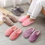 Women'S Plush Indoor Slippers, Warm & Cozy Closed Toe Non Slip Shoes, Home Mute Slippers - Image 6