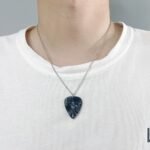 1Pc Acrylic Red Heart Eddie Munson Guitar Pick Necklace - Image 8