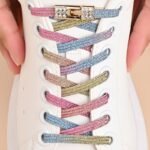 1Pair Free-Tie Shoelaces With Rhinestone Buckles, Fashion Elastic Lazy Shoelaces For Sneakers Canvas Shoes Skate Shoes, Women & Men - Image 4