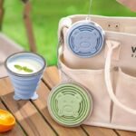 1Pc 180/270/320Ml Portable Outdoor Camping And Travel Folding Water Cup, Food-Grade Silicone Compression Cup For Brushing Teeth, Travel Folding Water Cup
