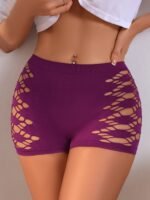 Geometric Hollowed Out Women'S High Waist Flat Leg Pants - Image 6