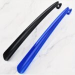 1Pc Ergonomic Shoe Horn - 42Cm Long, Thick Plastic, No-Bend Design For Easy Shoe Wear At Home Or Hotel, Blue & Black Options - Image 4