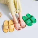 Women'S Solid Color Slippers, Open Toe Non-Slip Flat Indoor Bathroom Shoes, House Slides Shoes - Image 12