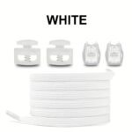 1 Pair Of Durable Polyester Elastic No-Tie Shoelaces With Secure Spring Buckles - Vibrant Colors, Stretchy & Non-Deformable For Sneakers And Casual Shoes, Casual Shoe Laces|Vibrant Shoelaces|Polyester Laces - Image 5