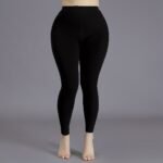 Plus Size Casual Leggings Stockings, Women'S Plus Solid Nylon High Rise Stretchy Pantyhose - Image 8