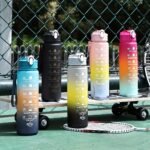1Pc 740Ml/25Oz Rainbow Color Large Capacity Water Bottle, Motivational Leakproof Water Bottle With Time Marker And Hanging Rope, Suitable For Outdoor Sports, Fitness - Image 13