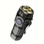 Mini Led Usb Rechargeable Flashlight, Frog Eye Lens, 3 Led Wicks, Five Lighting Modes, High Hardness Abs Material, Compact And Portable, Suitable For Nighttime Emergencies, Maintenance, Outdoor Adventures, Etc - Image 3